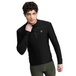 Męska kurtka rowerowa softshell Kolarstwo Siroko J1 Furkapass. Czarne kurtki męskie SIROKO, m, bez wzorów, z elastanu, bez kaptura. Za 297.00 zł.