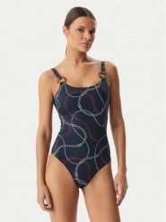 Tommy Hilfiger Strój kąpielowy UW0UW06481 Granatowy. Niebieskie stroje kąpielowe damskie Tommy Hilfiger, s, bez wzorów, z syntetyku. Za 489.99 zł.