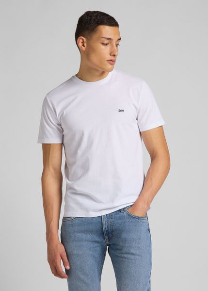 MESKA KOSZULKA LEE SS PATCH LOGO TEE WHITE 112113578. Białe t-shirty męskie Lee, s, bez wzorów, bez kołnierzyka, bez ramiączek. Za 79.99 zł.