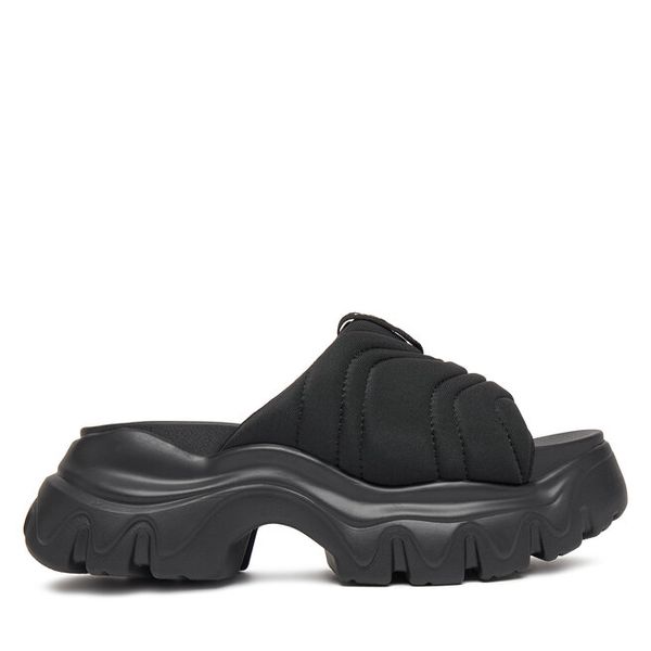 Klapki REPLAY. Czarne klapki damskie Replay, bez wzorów, bez obcasa, bez zapięcia. Za 399.99 zł.