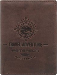 Peterson Skórzany męski portfel Peterson PTN N4-BE-TRAVEL NoSize. Portfele męskie Peterson, bez wzorów. Za 89.00 zł.