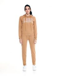 Bluza wytrzymały z bawełna z kaptur na co dzień. Brązowe bluzy damskie LEONE 1947 APPAREL, s, bez wzorów, z bawełny, bez ramiączek, bez kaptura. Za 168.36 zł.