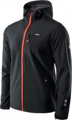 Kurtka męska Elbrus SOFTSHELL IVER BLACK/SPICY ORANGE/ASPHALT XXL. Czarne kurtki męskie ELBRUS, m, bez wzorów, z softshellu, bez kaptura. Za 279.44 zł.