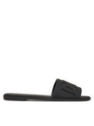 DKNY Klapki Willow K1500528 Czarny. Czarne klapki damskie DKNY, bez wzorów, z materiału, bez obcasa, bez zapięcia. Za 219.99 zł.