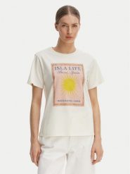 Weekend Max Mara T-Shirt Pantera 2615971032 Écru Regular Fit. Białe t-shirty damskie Weekend Max Mara, s, bez wzorów, z bawełny, bez kołnierzyka, bez ramiączek. Za 449.99 zł.