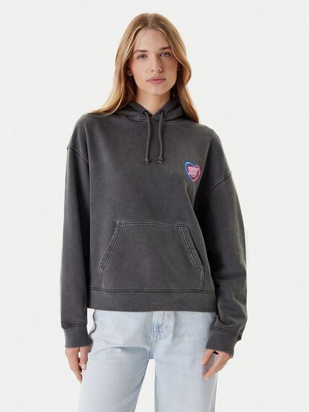 Tommy Jeans Bluza Neon DW0DW20945 Szary Boxy Fit. Szare bluzy damskie Tommy Jeans, xs, bez wzorów, z bawełny, bez ramiączek, bez kaptura. Za 399.99 zł.