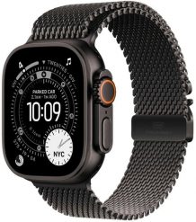 Smartwatch Apple Watch Ultra 3 GPS + Cellular 49mm Black Titanium / Titanium Milanese Loop L Czarny (MF1T4QP/A). Czarne zegarki smartwatch Apple, bez wzorów. Za 4,289.91 zł.