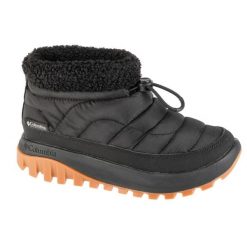 Buty zimowe damskie, Snowtrot Shorty. Czarne obuwie trekkingowe damskie Columbia, bez zapięcia. Za 359.99 zł.