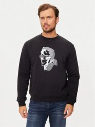KARL LAGERFELD Bluza 705060 544942 Czarny Regular Fit. Czarne bluzy męskie KARL LAGERFELD, m, bez wzorów, z bawełny, bez ramiączek, bez kaptura. Za 339.99 zł.
