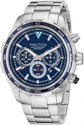 Zegarek Nautica Męski niebieska tarcza 46 mm (NAPNSF307). Niebieskie zegarki męskie Nautica, bez wzorów. Za 730.99 zł.