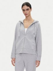 DKNY Sport Bluza DP5J9510 Szary Relaxed Fit. Szare bluzy damskie DKNY Sport, xs, bez wzorów, z bawełny, sportowe, bez ramiączek, bez kaptura. Za 339.99 zł.