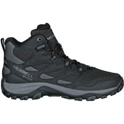 Buty trekkingowe męskie Merrell West Rim Sport Mid Gtx. Czarne buty zimowe męskie Merrell, bez wzorów, z materiału, bez obcasa, bez zapięcia. Za 659.99 zł.