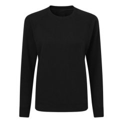 Damska Raglanowa Bluza Z Okrągłym Wycięciem Pod Szyją. Czarne bluzy damskie SG, s, bez wzorów, bez ramiączek, bez kaptura. Za 79.99 zł.