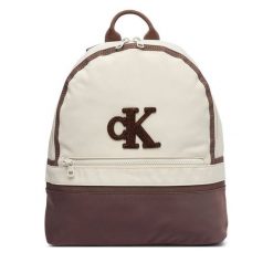 Plecak Calvin Klein Jeans. Brązowe plecaki męskie Calvin Klein Jeans, bez wzorów, z jeansu, sportowe. Za 299.99 zł.