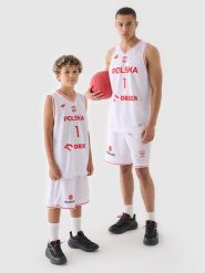 4F Koszulka reprezentacyjna męska 4F x PZKOSZ 2024 - SOCHAN - biała 4XL. Białe koszulki sportowe męskie 4F, m, bez wzorów, z dzianiny, bez ramiączek, na fitness i siłownię. Za 219.99 zł.