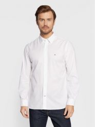 Tommy Hilfiger Koszula Core Flex Poplin MW0MW25035 Biały Regular Fit. Białe koszule męskie Tommy Hilfiger, m, bez wzorów, z bawełny, bez kołnierzyka, bez ramiączek. Za 219.99 zł.