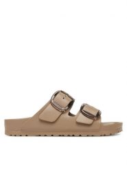 Birkenstock Klapki Arizona Big Buckle Eva 1030389 Brązowy. Brązowe klapki damskie Birkenstock, bez wzorów, z tworzywa sztucznego, bez obcasa, bez zapięcia. Za 239.99 zł.