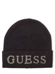 GUESS Czapka Kobiety beżowy, L. Brązowe czapki damskie Guess, z aplikacjami, z dzianiny. Za 159.95 zł.