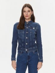 Tommy Jeans Kurtka jeansowa Vivianne DW0DW17215 Granatowy Regular Fit. Niebieskie kurtki damskie Tommy Jeans, s, bez wzorów, z bawełny, bez kaptura. Za 399.99 zł.