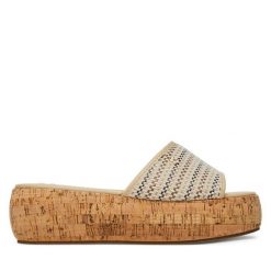 Klapki Roxy. Brązowe klapki damskie Roxy, bez wzorów, bez obcasa, bez zapięcia. Za 111.99 zł.