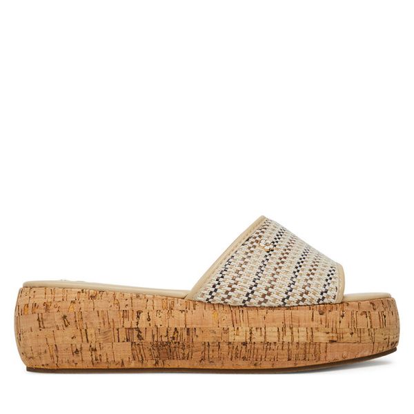 Klapki Roxy. Brązowe klapki damskie Roxy, bez wzorów, bez obcasa, bez zapięcia. Za 111.99 zł.