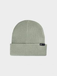 4F Czapka zimowa męska - zielona L. Brązowe czapki męskie 4F, na zimę, bez wzorów, z materiału. W wyprzedaży za 29.99 zł.