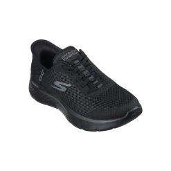 Buty sportowe Sneakersy damskie, Slip-Ins: GO WALK Flex - Grand Entry. Czarne obuwie sportowe damskie Skechers, bez wzorów, z materiału, bez zapięcia, trekkingowe. Za 299.00 zł.