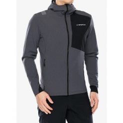 Kurtka softshell męska La Sportiva Descender Storm Jkt. Szare kurtki męskie La Sportiva, m, bez wzorów, z softshellu, sportowe, bez kaptura. Za 863.49 zł.