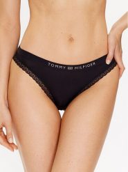 Tommy Hilfiger Figi klasyczne UW0UW04183 Czarny. Czarne majtki damskie Tommy Hilfiger, z syntetyku. Za 79.99 zł.