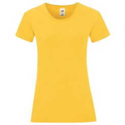 Koszulka Damska Z Bawełny Czesanej Iconic. Brązowe bluzki damskie fruit of the loom, bez wzorów, z bawełny, sportowe, bez kołnierzyka, bez ramiączek. Za 35.99 zł.