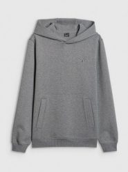 4F Bluza dresowa regular z kapturem męska - szara L. Szare bluzy męskie 4F, l, bez wzorów, z dresówki, klasyczne, bez ramiączek, z kapturem. Za 249.99 zł.