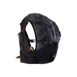 Plecak do biegania ULTRA TRAIL 15 L czarno-brązowy. Czarne plecaki męskie KALENJI, bez wzorów, z elastanu. Za 199.99 zł.