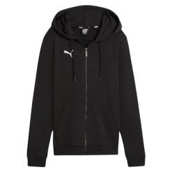 Bluza Rozpinana Damska Team Goal Casuals. Czarne bluzy damskie Puma, l, bez wzorów, z bawełny, klasyczne, bez ramiączek, z kapturem. Za 172.20 zł.