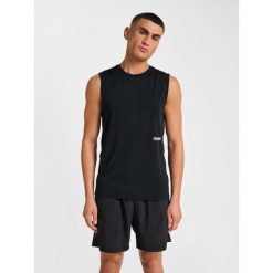 Tank top Hummel Pulse. Czarne koszulki sportowe męskie Hummel, bez wzorów, bez ramiączek, na fitness i siłownię. Za 159.00 zł.