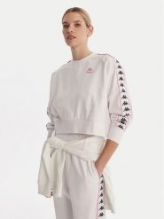 Kappa Bluza Banda Marbella 351S2HW Biały Oversize. Białe bluzy damskie Kappa, m, bez wzorów, z bawełny, bez ramiączek, bez kaptura. Za 179.99 zł.