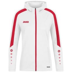 Damska bluza dresowa z kapturem Jako Power. Białe bluzy damskie Jako, bez wzorów, z dresówki, bez ramiączek, z kapturem. Za 350.00 zł.