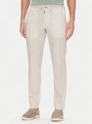 JOOP! Chinosy 17 JT-79Sake12 30045892 Beżowy Slim Fit. Brązowe eleganckie spodnie męskie JOOP!, bez wzorów, ze lnu. Za 619.99 zł.