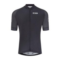 Damska koszulka kolarska z krótkim rękawem – Czarna. Czarne bluzki damskie KEADA SPORTS, s, bez wzorów, sportowe, bez kołnierzyka, bez ramiączek. Za 332.00 zł.