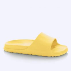 Klapki basenowe Lemigo Breeze. Żółte klapki damskie Lemigo, bez wzorów, z materiału, bez obcasa, bez zapięcia. Za 49.00 zł.