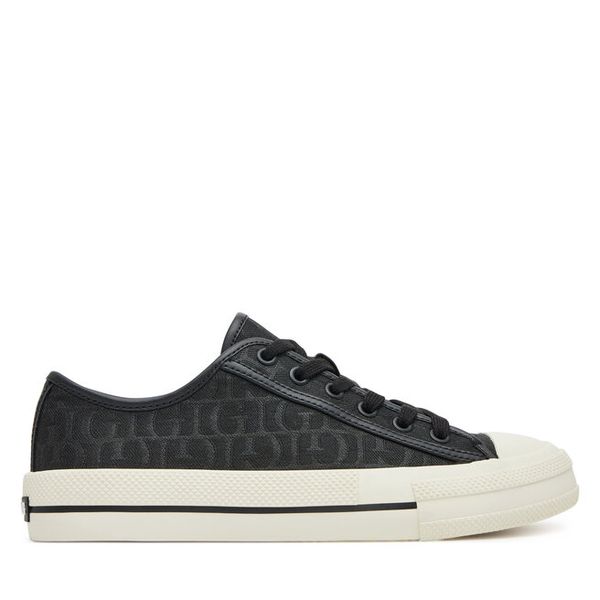 Trampki Guess. Czarne trampki i tenisówki damskie Guess, z aplikacjami, bez zapięcia. Za 289.99 zł.
