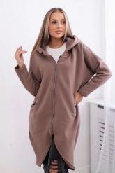 Bluza ocieplana długa mocca. Bluzy damskie KESI, l, bez wzorów, z bawełny, bez ramiączek, bez kaptura. Za 355.46 zł.