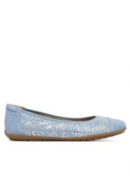 Caprice Baleriny 9-22101-46 Niebieski. Niebieskie balerinki damskie Caprice, bez wzorów, ze skóry, bez obcasa, bez zapięcia. Za 273.99 zł.