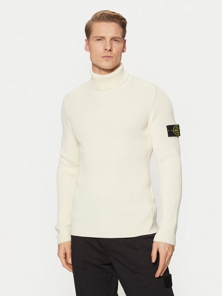 Stone Island Golf 8115552C2 Écru Regular Fit. Swetry męskie Stone Island, m, bez wzorów, z wełny, bez kołnierzyka, bez ramiączek. Za 1,559.00 zł.