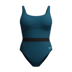 Strój kąpielowy na basen damski Speedo Shaping Lunia Glow. Zielone stroje kąpielowe damskie Speedo, xl, bez wzorów. Za 219.99 zł.