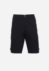 Niebieskie Bawełniane Szorty Cargo z Bocznymi Kieszeniami Vikiitae. Niebieskie szorty męskie Born2be, bez wzorów, z bawełny, eleganckie. Za 74.99 zł.