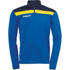 Bluza piłkarska męska Uhlsport Offense 23 1/4 zip. Niebieskie bluzy męskie Uhlsport, m, bez wzorów, sportowe, bez ramiączek, bez kaptura. W wyprzedaży za 169.50 zł.