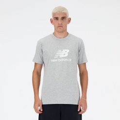 Koszulka męska New Balance MT41502AG – szara. Szare koszulki sportowe męskie New Balance, m, bez wzorów, z bawełny, bez ramiączek. Za 129.99 zł.