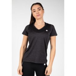 Elmira V-Neck Koszulka - Czarny. Czarne bluzki damskie GORILLA WEAR, s, bez wzorów, sportowe, bez kołnierzyka, bez ramiączek. Za 170.00 zł.