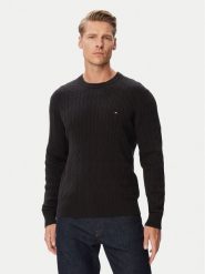 Tommy Hilfiger Sweter Classic MW0MW33132 Czarny Regular Fit. Czarne swetry męskie Tommy Hilfiger, m, bez wzorów, z bawełny, bez kołnierzyka, bez ramiączek. Za 569.99 zł.