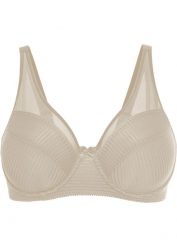 Biustonosz minimizer z siateczką. Czarne biustonosze bonprix, bez wzorów. Za 77.99 zł.